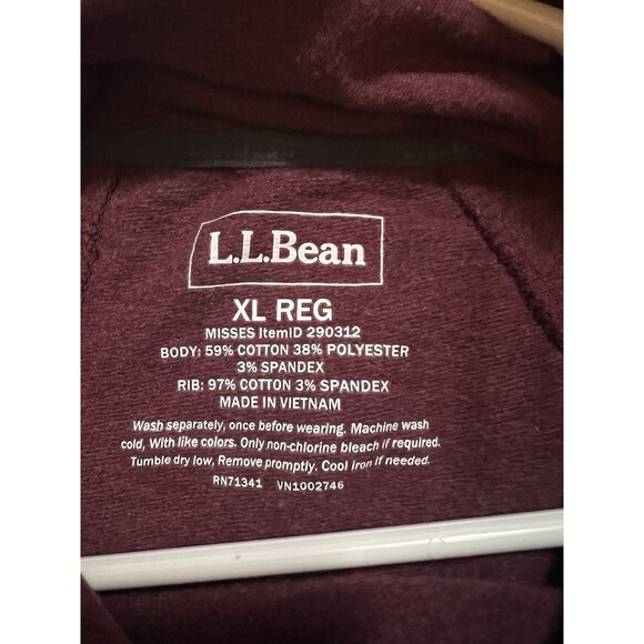 LL Bean Cozy Pullover Sweatshirt Womens XL Pockets Cowl Neck Top - Picture 8 of 14
